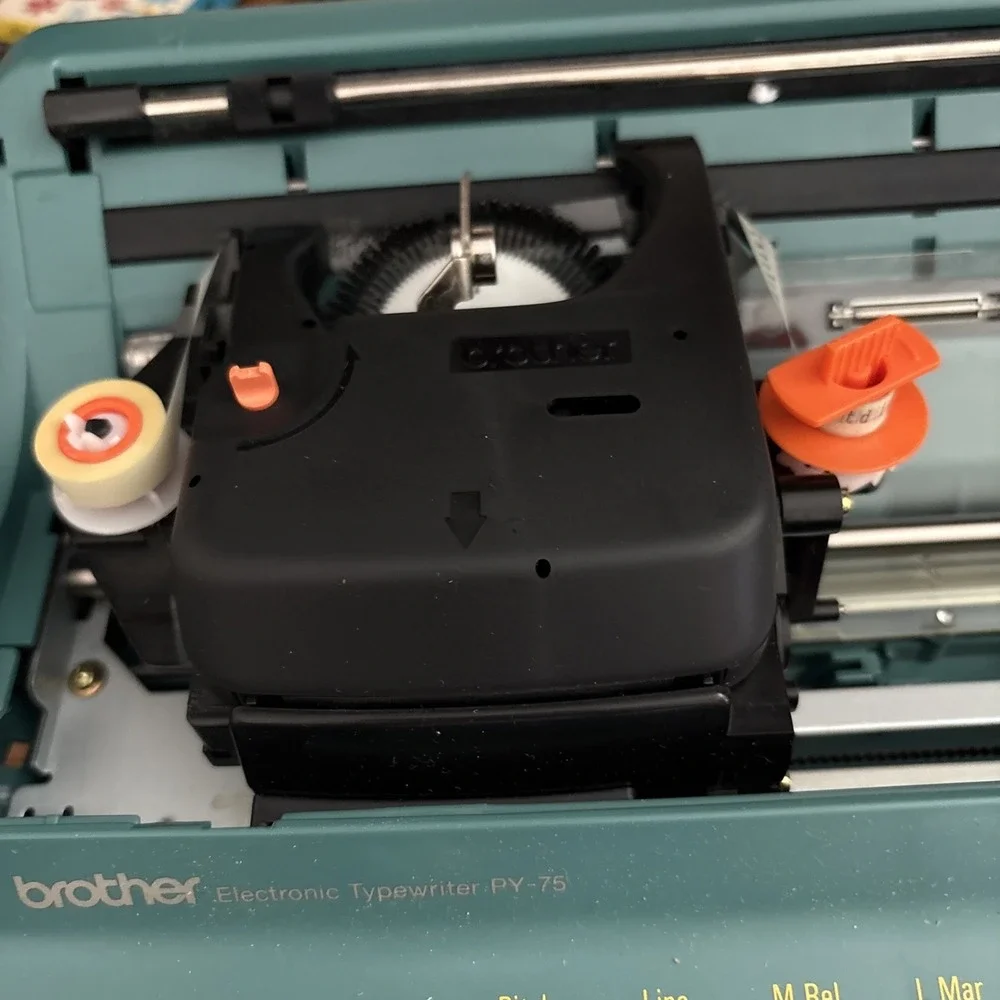Brother‎ Personal Type Typewriter Py-75 Portable Battery Ac Adapter Paper Card